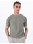 Haki Erkek Bisiklet Yaka Relaxed Fit Keten Karışımlı Kazak F5SM-KZK 2051 3