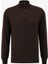 Kahve Erkek Fermuarlı Slim Fit Kazak WM63_ZMG9 1