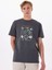 D5SM-TST3706 Antrasit Bisiklet Yaka Relaxed Baskılı Erkek T-Shirt 1