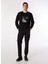 Siyah Erkek Bisiklet Relaxed Baskılı Sweatshirt D4WM-SWT3270 2