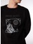 Siyah Erkek Bisiklet Relaxed Baskılı Sweatshirt D4WM-SWT3270 4