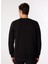 Siyah Erkek Bisiklet Relaxed Baskılı Sweatshirt D4WM-SWT3270 5