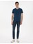 Indigo Melanj Slim Fit Basic Tişört 4