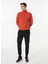 Koyu Turuncu Erkek Fermuarlı Yaka Relaxed Sweatshirt D4WM-SWT3930 2
