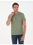 Haki Slim Fit Basic Tişört 1