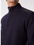 Lacivert Erkek Dik Regular Fit Düz Sweatshirt FC4WM-SWT 2117 4