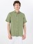 Yeşil Erkek Düğmeli Standart Gömlek Mr Short Sleeve 3
