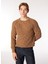 Recycled Triko Relaxed Bisiklet Yaka Hardal Erkek Kazak J4WM-KZK4450 3