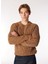 Recycled Triko Relaxed Bisiklet Yaka Hardal Erkek Kazak J4WM-KZK4450 4