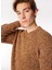 Recycled Triko Relaxed Bisiklet Yaka Hardal Erkek Kazak J4WM-KZK4450 5