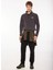 Antrasit Erkek Kapüşon Yaka Standart Fit Polar Sweatshırt D3WM-SWT1 1