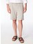 Bej Erkek Katlamalı Paça Slim Fit Şort PB1248SS Şortbej 3
