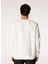 Beyaz Erkek Bisiklet Yaka Relaxed Sweatshirt F4WM-SWT 2823 4