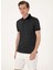 Siyah Erkek Slim Fit Polo T-Shirt Belton 1