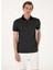 Siyah Erkek Slim Fit Polo T-Shirt Belton 3