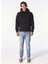 Siyah Erkek Kapüşonlu Relaxed Sweatshirt F4WM-SWT 2234 2