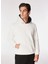 Kırık Beyaz Erkek Kapüşonlu Basic Sweatshirt F4WM-SWT 2243 3