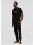 Bisiklet Yaka Baskılı Siyah Erkek T-Shirt 241M2102999 1