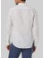 Standart Düğmeli Yaka Beyaz Erkek Gömlek Mr Linen Shirt 2