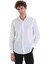 Beyaz Comfort Fit Düz 100% Pamuk Slim Yaka Uzun Kollu Spor Gömlek 1
