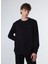 Siyah Erkek Bisiklet Basic Düz Sweatshirt M4WM-SWT-1982 2