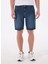 Lacivert Erkek Regular Fit Yıkamalı Denim Şort Chıcago - 1821 3