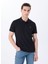 Siyah Erkek Relaxed Baskılı Polo T-Shirt M5SM-TST1335 1