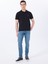 Siyah Erkek Relaxed Baskılı Polo T-Shirt M5SM-TST1335 2
