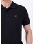 Siyah Erkek Relaxed Baskılı Polo T-Shirt M5SM-TST1335 5