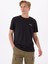 Siyah Erkek Bisiklet Yaka Relaxed Baskılı T-Shirt Perta 1