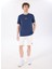 Indigo Erkek Bisiklet Yaka Relaxed Baskılı T-Shirt D4SM-TST3282 2