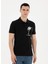 Siyah Erkek Slim Fit Baskılı Polo T-Shirt Arsan 1