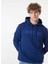 Lacivert Erkek Kapüşon Relaxed Baskılı Sweatshirt M4WM-SWT-1980 2