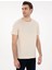 Bej Slim Fit Basic Tişört 3