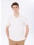 Beyaz Erkek Basic %100 Pamuk Kıvrılmaz Yaka Serin Tutma Özellikli Polo T-Shirt F5SM-TST 2779 3