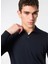 Lacivert Erkek Polo Slim Fit Kazak AU-7004B Jumper Polo 3