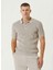 Bej Erkek Polo Slim Fit Düz Kazak Lm-25-29 1