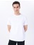 Beyaz Erkek Relaxed Baskılı T-Shirt M5SM-TST1286 3