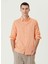 Slim Fit Gömlek Yaka Turuncu Erkek Gömlek 1090733 1