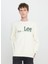 Ekru Erkek Regular Fit Sweatshirt LV25EJ 2