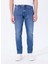Lacivert Erkek Slim Fit Yıkamalı Denim Pantolon Vegas Slım - 1175 3