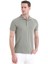 Vetiver Gri Regular Fit Düz 100% Pamuklu Polo Yaka Tişört 3