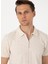 Bej Erkek Slim Fit Jakarlı Polo T-Shirt Delıne 2