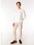 Ekru Erkek Bisiklet Yaka Relaxed Fit Baskılı Pamuk Sweatshirt J4WM-SWT7234 2