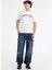 Beyaz Erkek Regular Fit Desenli T-Shirt M5RI75K8FQ4G011 Gj Ss Cn Reg Colle 1