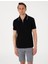Siyah Slim Fit Polo Yaka Tişört 1