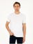 Beyaz-Lacivert-Siyah 3'lü Slim Fit %100 Pamuk Bisiklet Yaka Basic Tişört Paketi 2