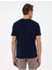Beyaz-Lacivert-Siyah 3'lü Slim Fit %100 Pamuk Bisiklet Yaka Basic Tişört Paketi 5