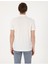 Beyaz Slim Fit Örme Dokulu Polo Yaka Tişört 5