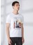 Bisiklet Yaka Beyaz Erkek T-Shirt FM23S37TGWHITE 2